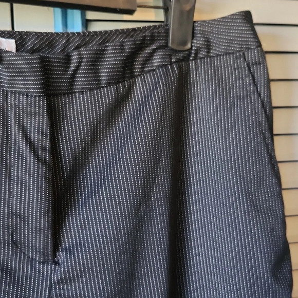 Isaac Mizrahi Black Pin Striped Pants - Picture 8 of 13